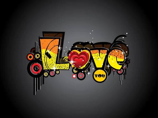 Výstřední kresby lásky — Stockový vektor