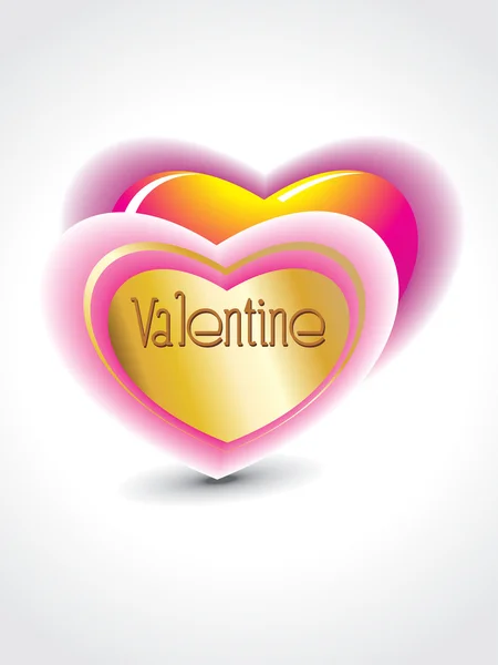 Fond Avec Coeur Romantique Isolé Pour Saint Valentin — Image vectorielle