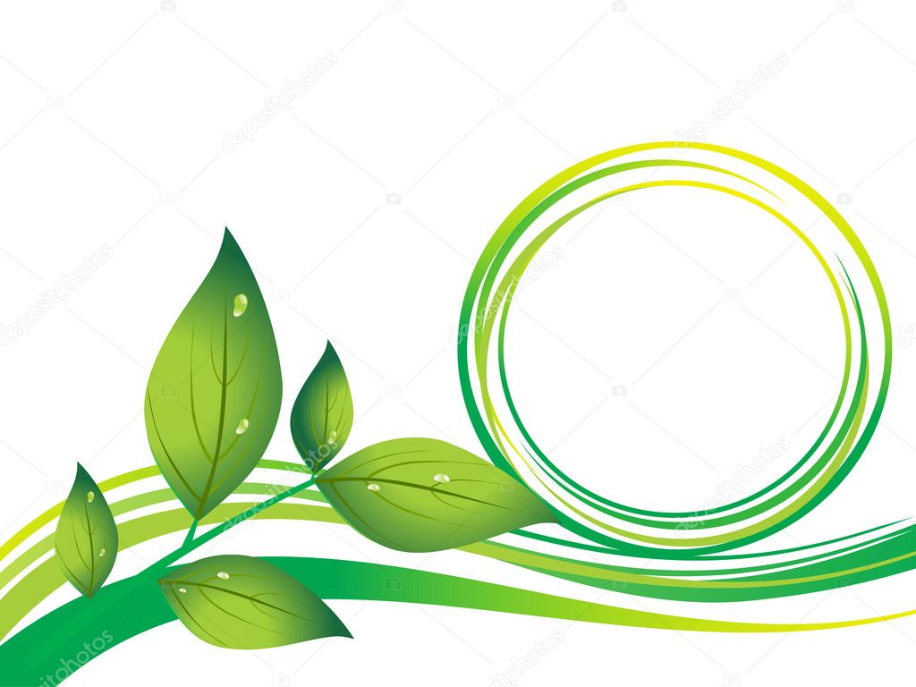 abstract go green background with leaf