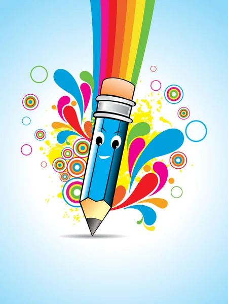 Fond Avec Des Œuvres Art Colorées Grungy Avec Crayon Comique — Image vectorielle