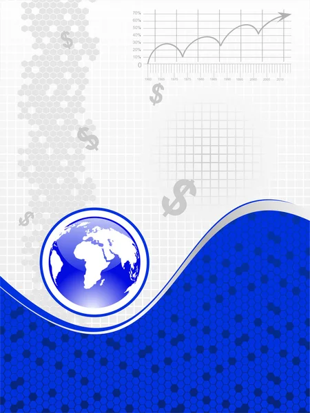 Fond Abstrait Entreprise Avec Symbole Dollar Globe — Image vectorielle