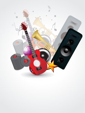background with musical instrument clipart