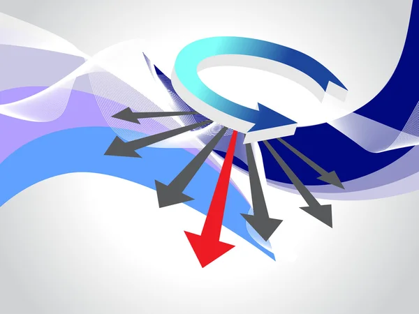 Abstarct Wave Backgorund Avec Pointe Flèche Illustration Vectorielle — Image vectorielle