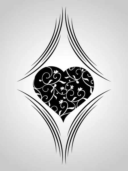 Фон с изолированным творческим дизайном сердца — стоковый вектор