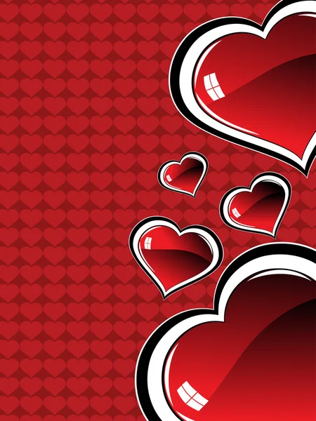 Kleiner Herzhintergrund Mit Romantischen Herzen — Stockvektor