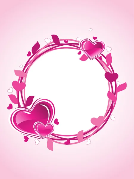 Hintergrund mit dekoriertem romantischen Herz — Stockvektor