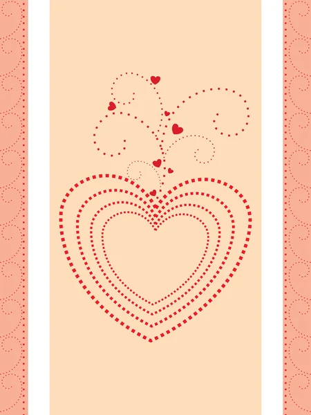 Background with isolated dotted heart — Stock Vector