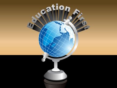 education background with globe clipart