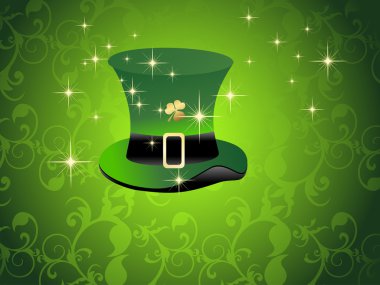 background with isolated leprechaun hat clipart