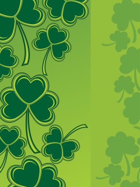 abstract creative shamrock pattern background, vector illustration clipart