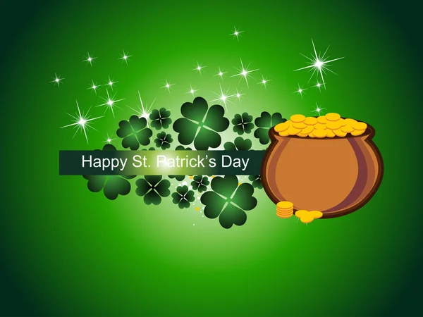 Patrick day background with earthenware — Stock Vector