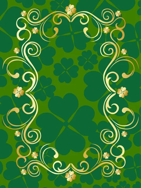 Background with isolated patrick day frame — Stock Vector