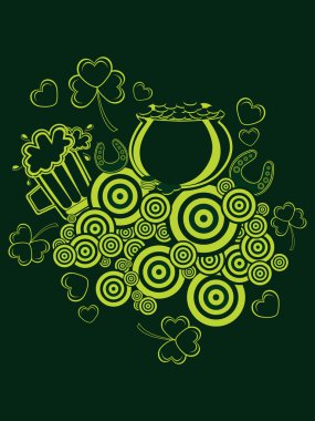 Abstract creative happy st patricks day pattern background for celebration clipart