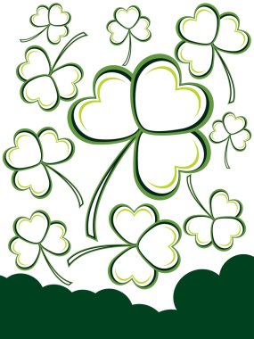 vector shamrock background clipart