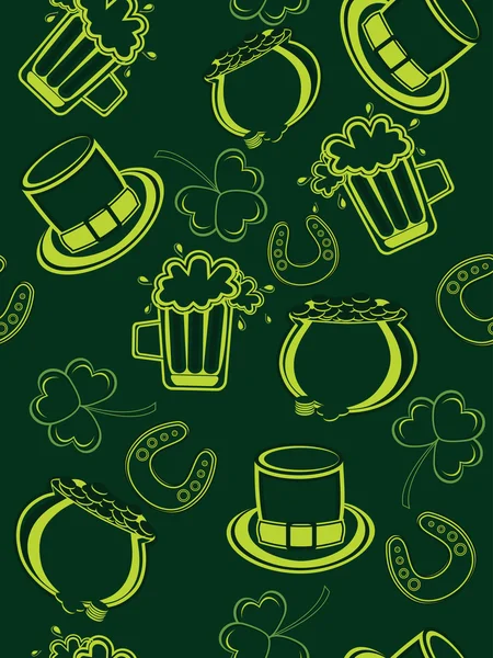 Seamless pattern background for patrick day — Stock Vector