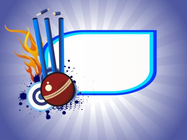 Vector illustration of cricket background clipart