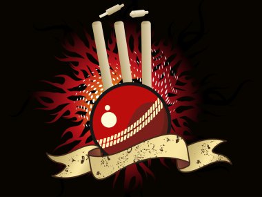 Vector illustration of cricket background clipart