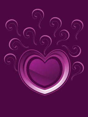 background with artwork decorated heart clipart