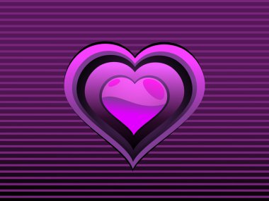 backgorund with isolated purple heart clipart