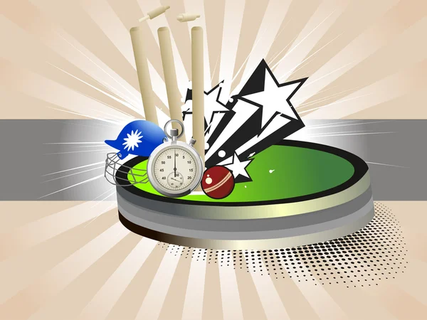 Vektor Hintergrund mit Cricket-Zubehör — Stockvektor