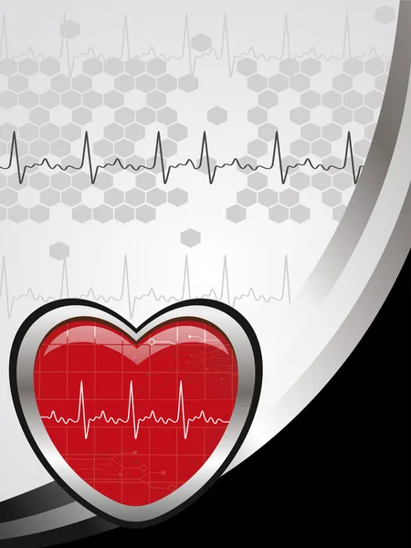 Abstrakter Hintergrund mit medizinischem Herzen — Stockvektor