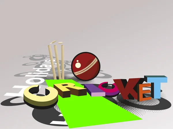 stock vector Vector illustration of cricket background