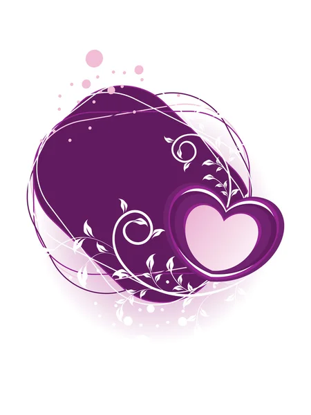 Vecteur romantique motif floral coeur — Image vectorielle