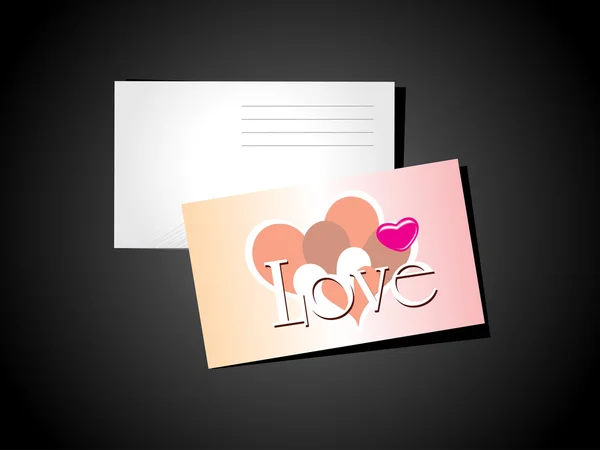 Background with valentine day postcard — Stock Vector