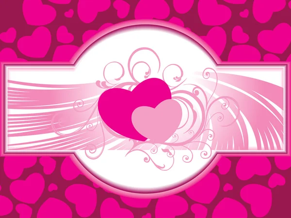 Romantische behang voor dag van de Valentijnskaart — Stockvector