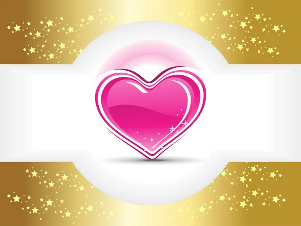 Twinkle star achtergrond met Valentijn hart — Stockvector