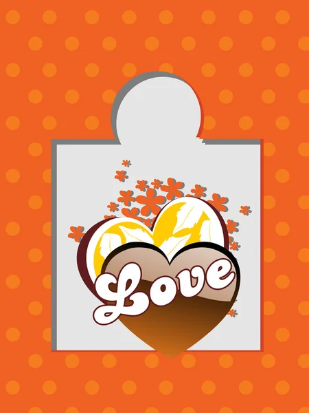 Ilustração vetorial do cartão de amor —  Vetores de Stock