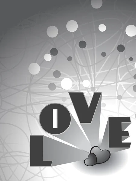 Romantic love background illustration — Stock Vector
