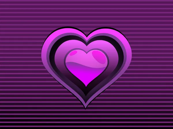 Backgorund con corazón púrpura aislado — Archivo Imágenes Vectoriales