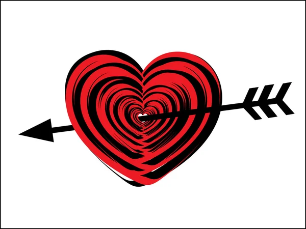 Arka plan ile romantik kalp — Stok Vektör