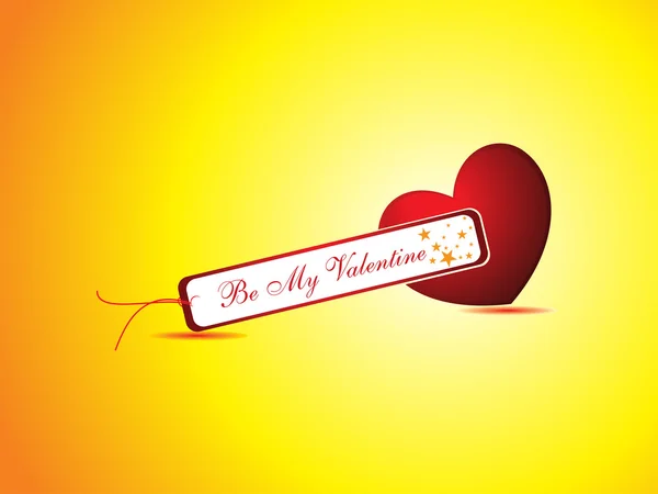 Vector romántico corazón, valentine tag — Vector de stock