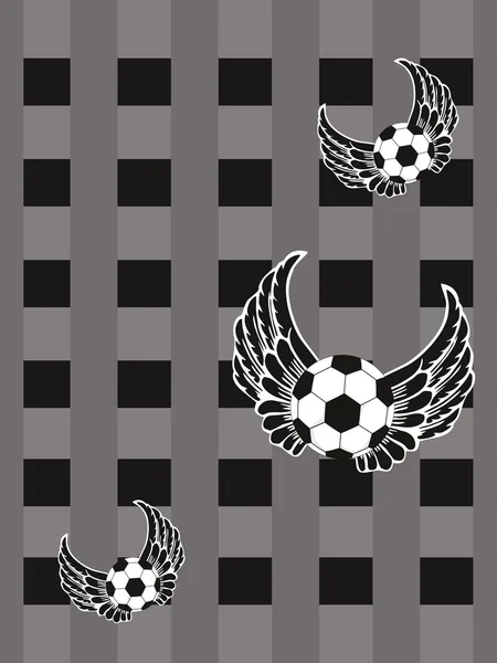 Background with ornate design football — Stock Vector