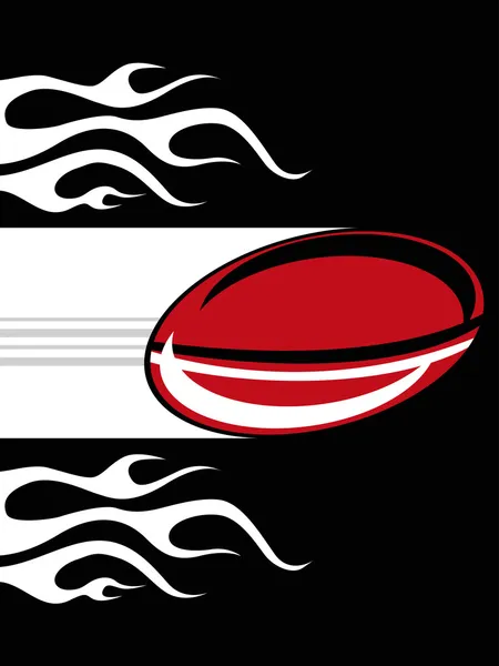 Фон з ізольованим червоним м'ячем регбі — стоковий вектор