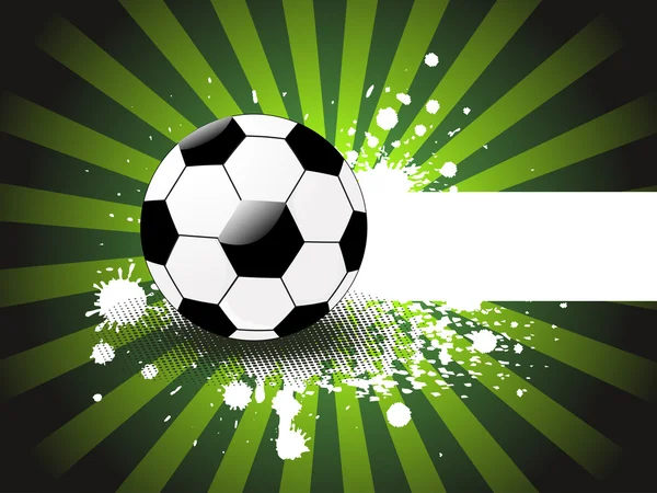 Грязьові промені, плямистий фон з футболом — стоковий вектор