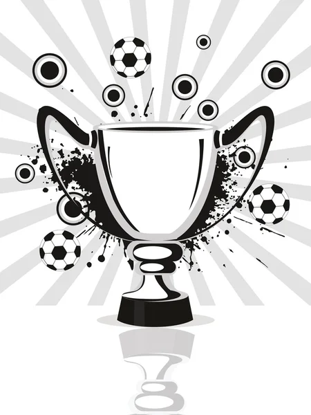 Текстура фона с трофеем, футбол — стоковый вектор