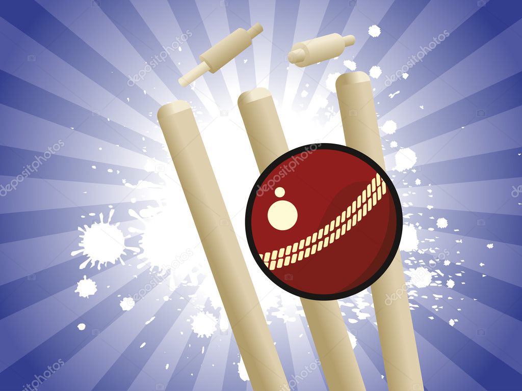 Grungy background with cricket element