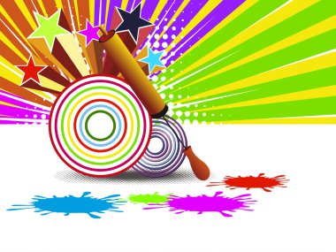 colorful background with isolated water gun clipart