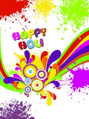 vector illustration for happy holi celebration clipart