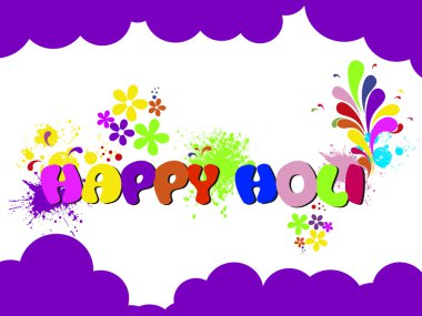 vector illustration for happy holi celebration clipart