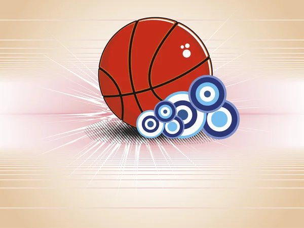 Background with isolated basketball — Stock Vector