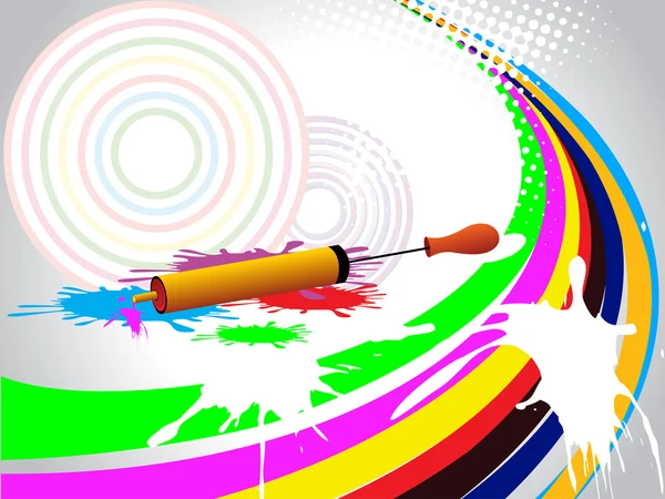 Fond grunge coloré avec pistolet à eau — Image vectorielle