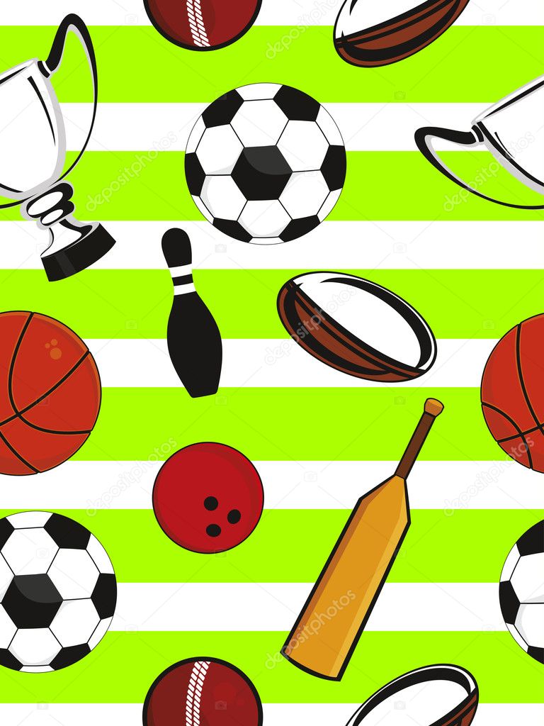 Vector sports equipment pattern background