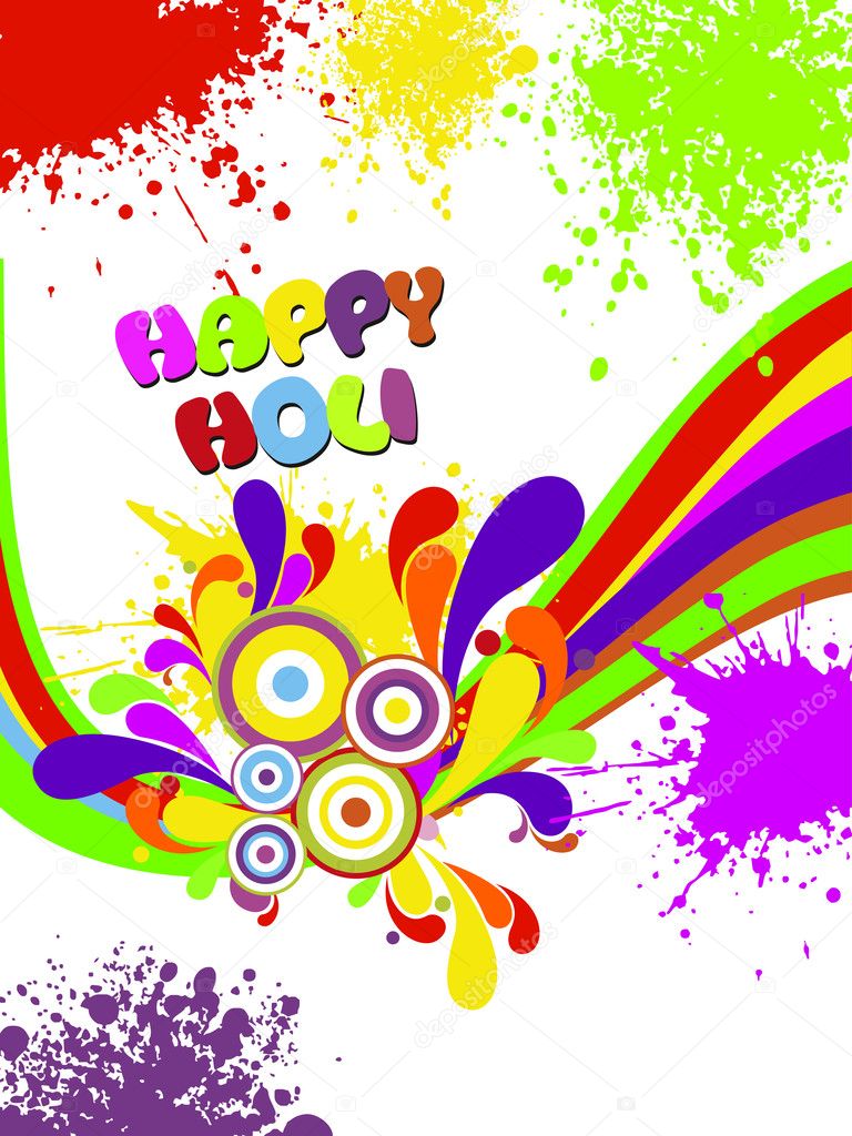 vector illustration for happy holi celebration