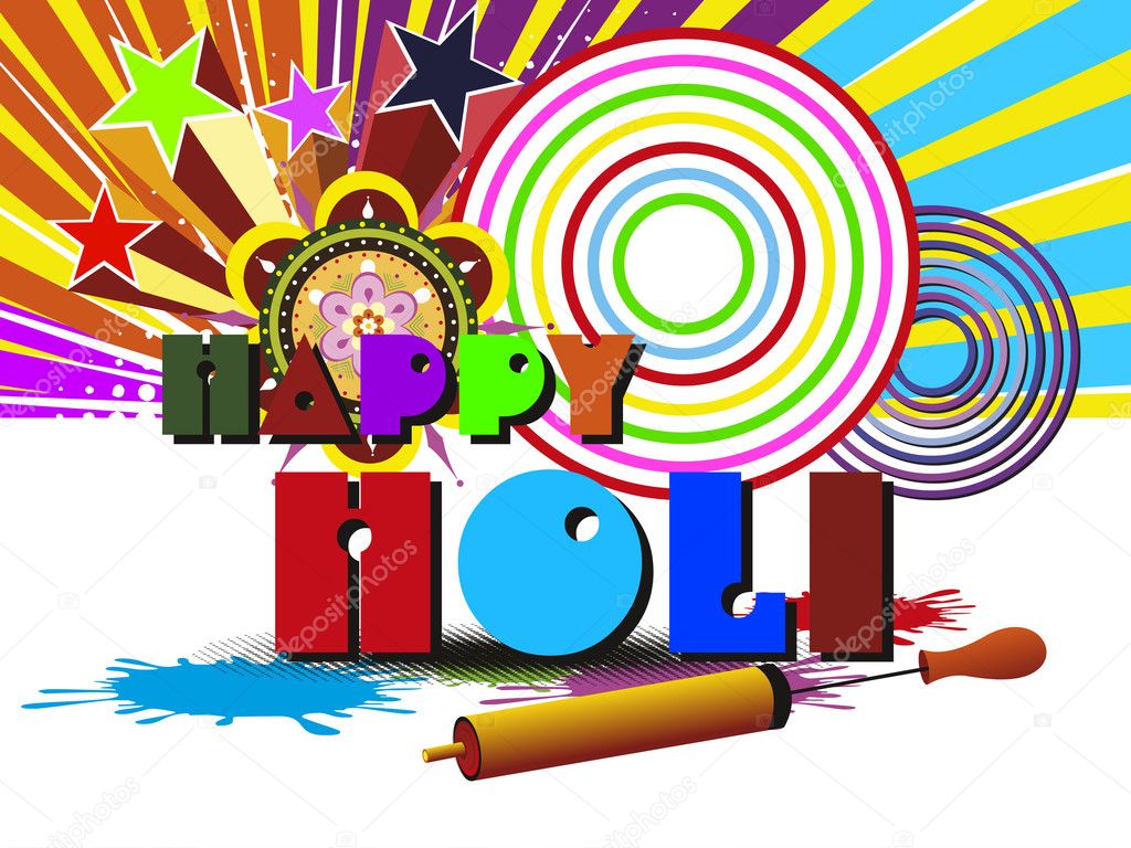 vector illustration for holi celebration