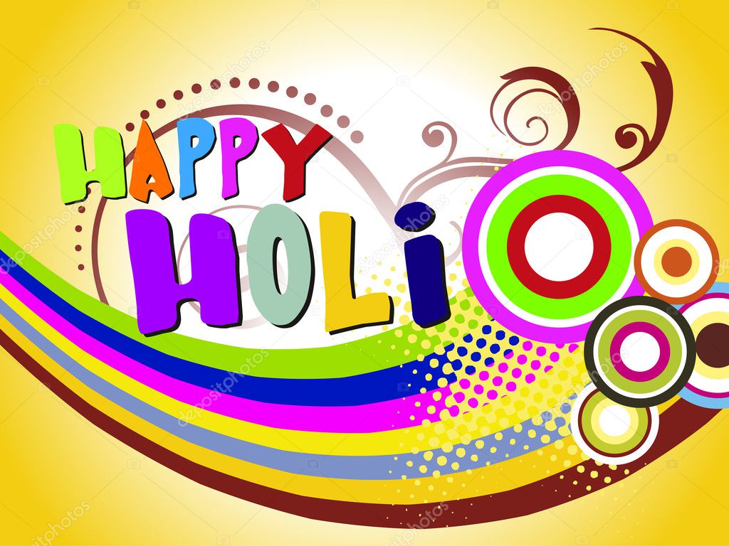 colorful abstract background for happy holi