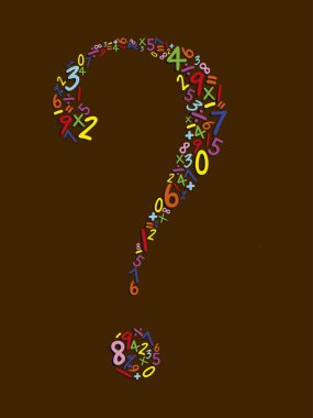 Background with isolated question mark sign clipart